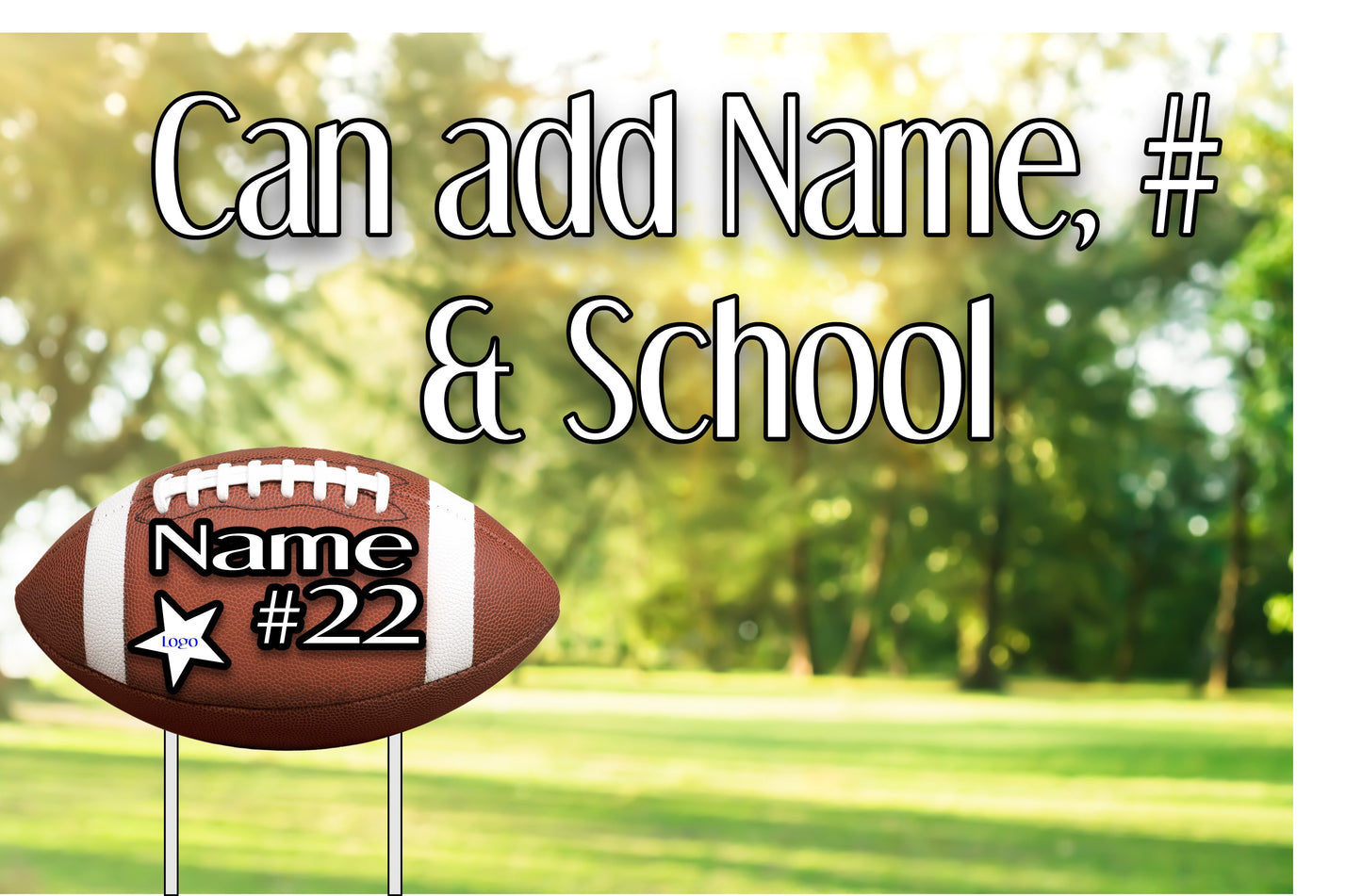 Sporty Yard Signs Single Sided