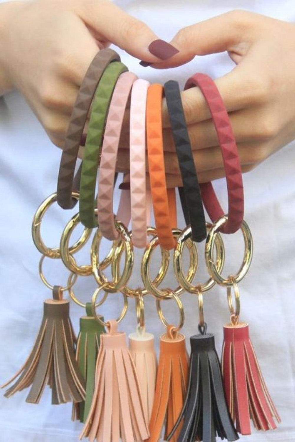 Tassel Silica Gel Bracelet Keychain