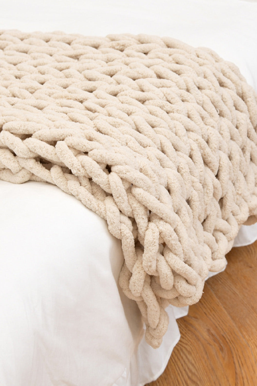 Chunky Knit Large Throw Blanket 50*50cm